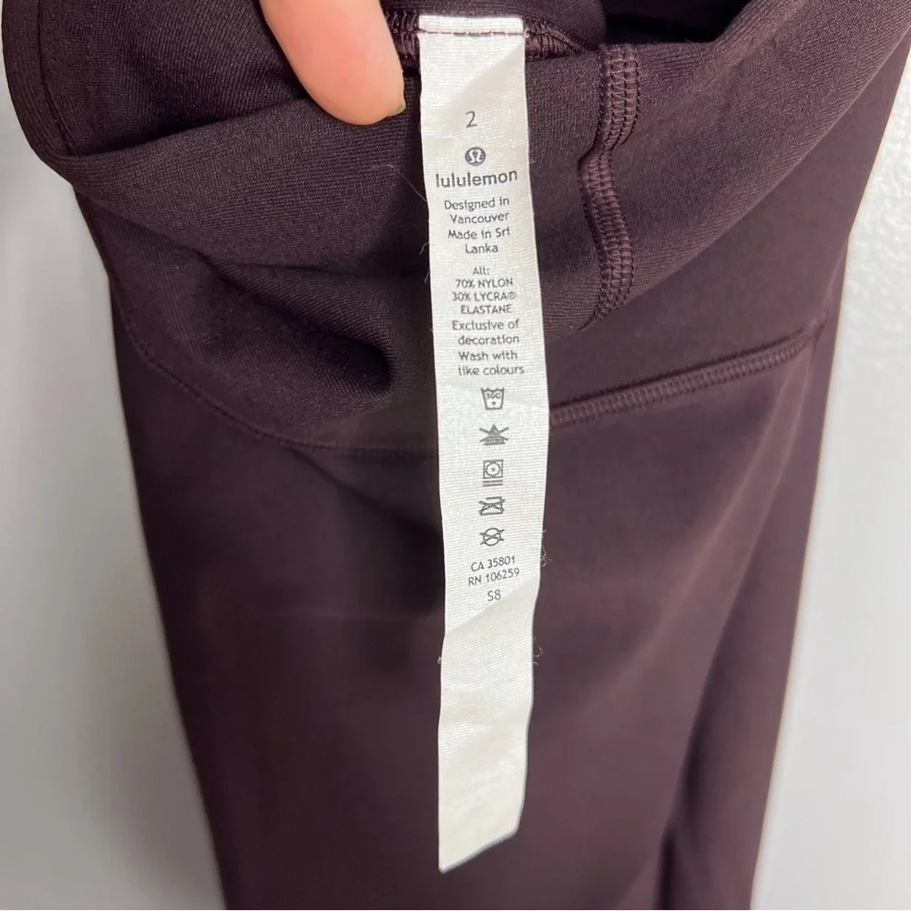 LULULEMON Plum Shadow Zoned In Tight Leggings